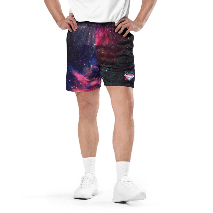 Shorts aus recyceltem Mesh mit Allover-Print, Unisex, Galaxy product image (1)
