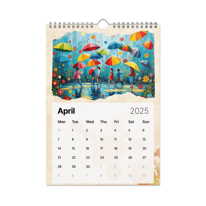 FOLK ART WALL CALENDAR 2025 product image (1)