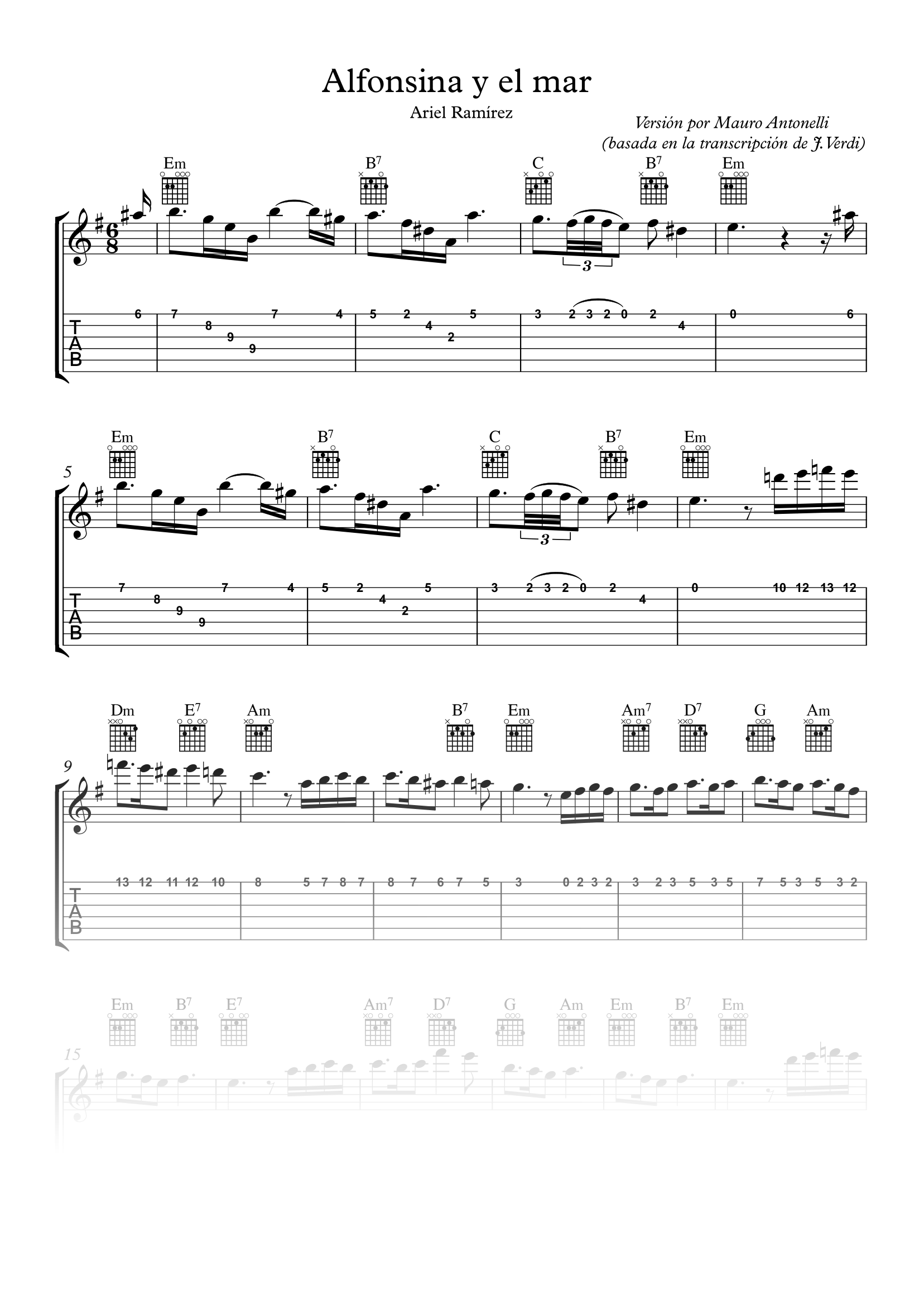 Alfonsina y el mar - Partitura + Tabs + Acordes + Pista product image (1)