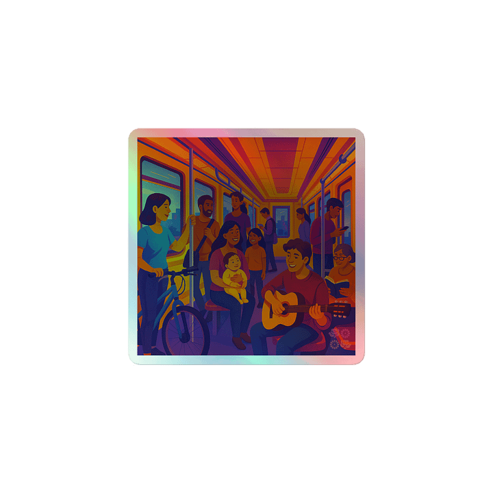 Track 3 – Viaje del Metro | Holographic Sticker product image (1)