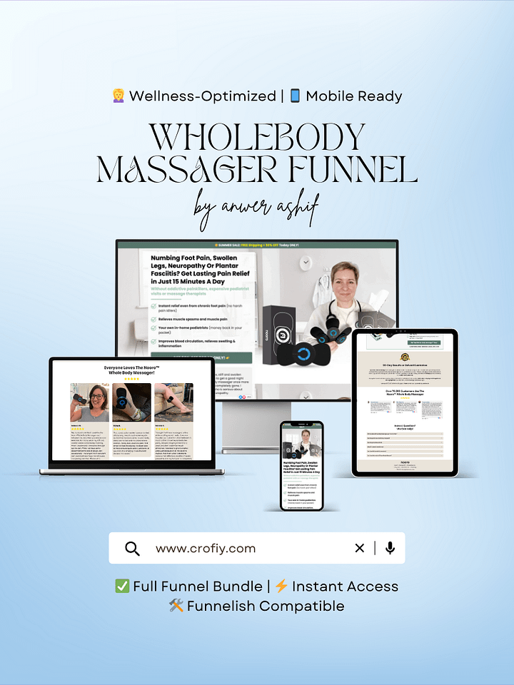 WholeBodyMassager Funnelish Templates product image (1)