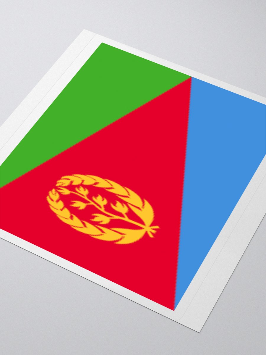 Eritrea Flag Sticker | Wreath and Olive Branch Design | Durable Vinyl | 3 Sizes product image (9)