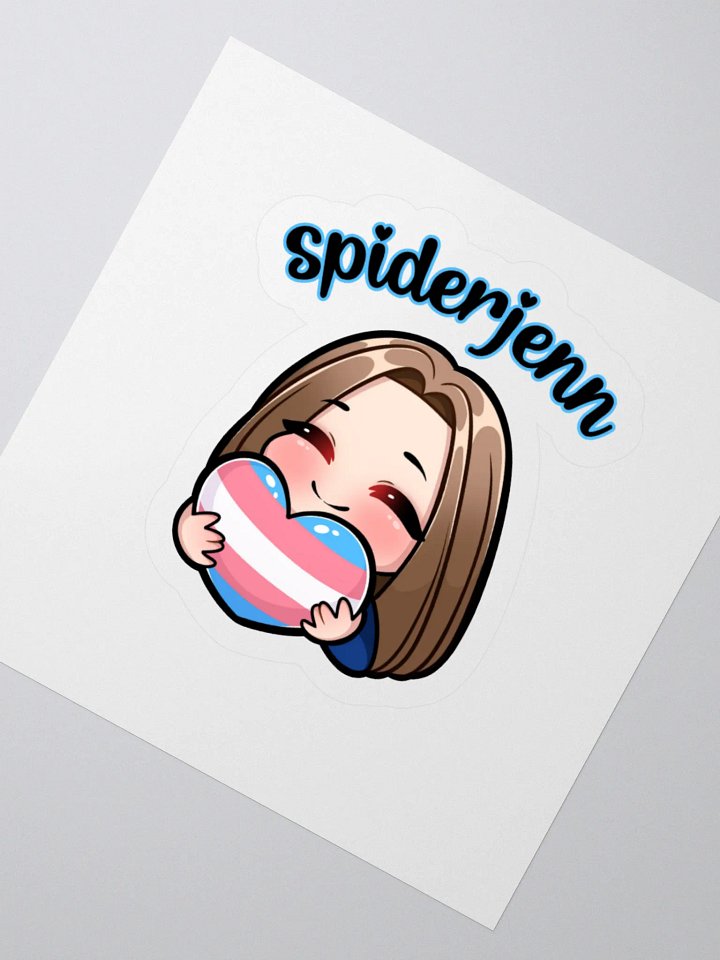 SpiderJenn Trans Heart Sticker product image (2)