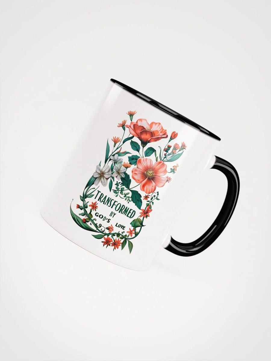 Transformed By God's Love Symmetrical Floral Bliss Ceramic Mug product image (5)