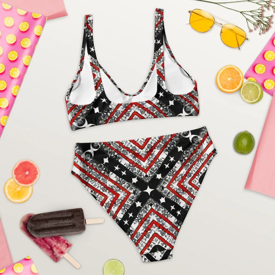 Black/Silver and Red Stars and Stripes Bikini product image (8)