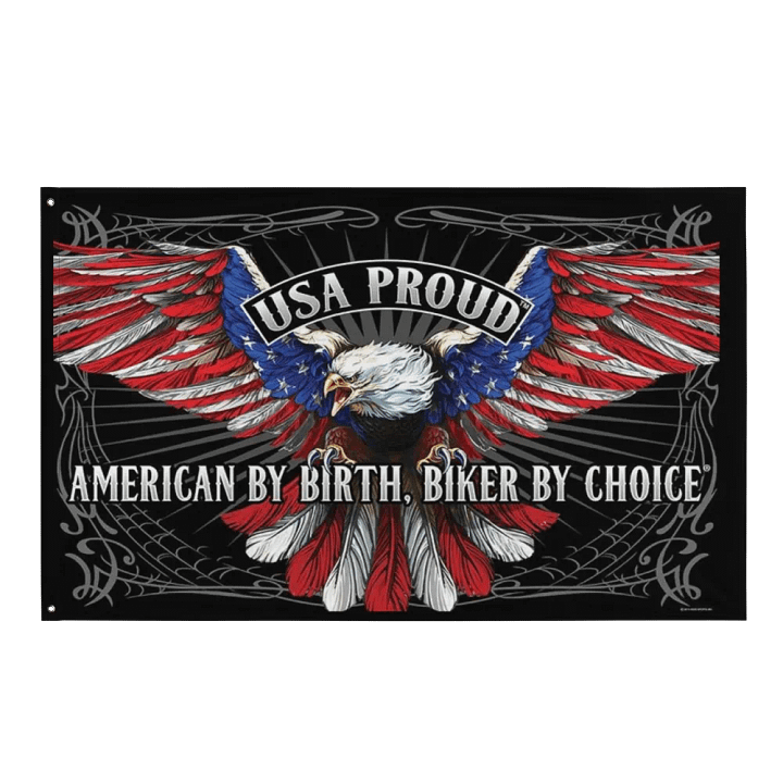 Proud Biker Eagle Flag product image (1)