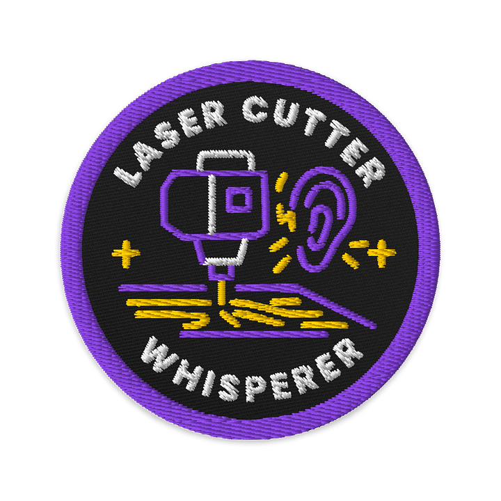 Laser Whisperer Embroidered Patch for Laser Crafters product image (1)