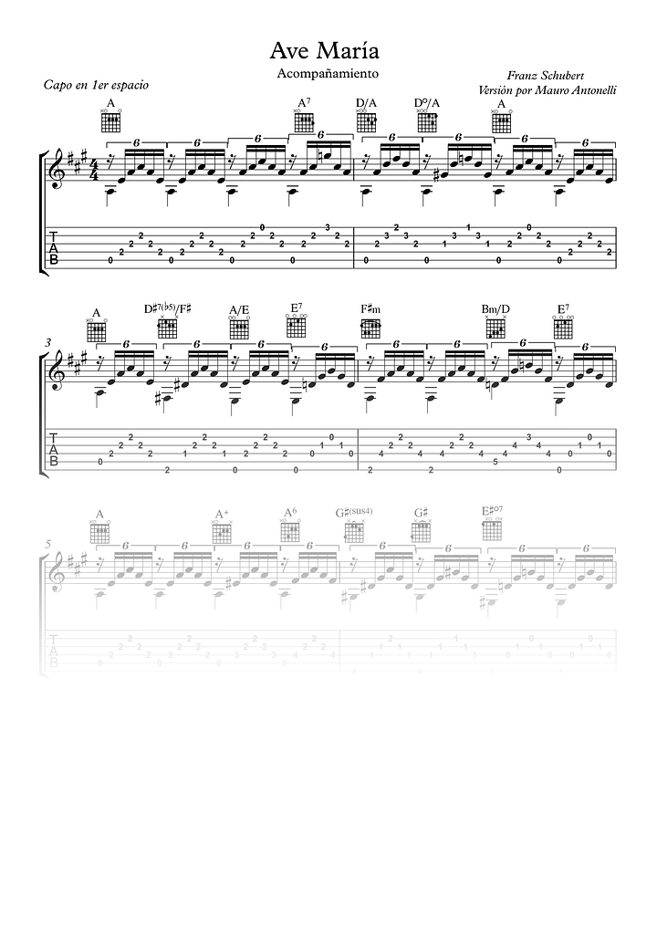 Ave María - Partitura + Tab + Acompañamiento + Pista product image (2)