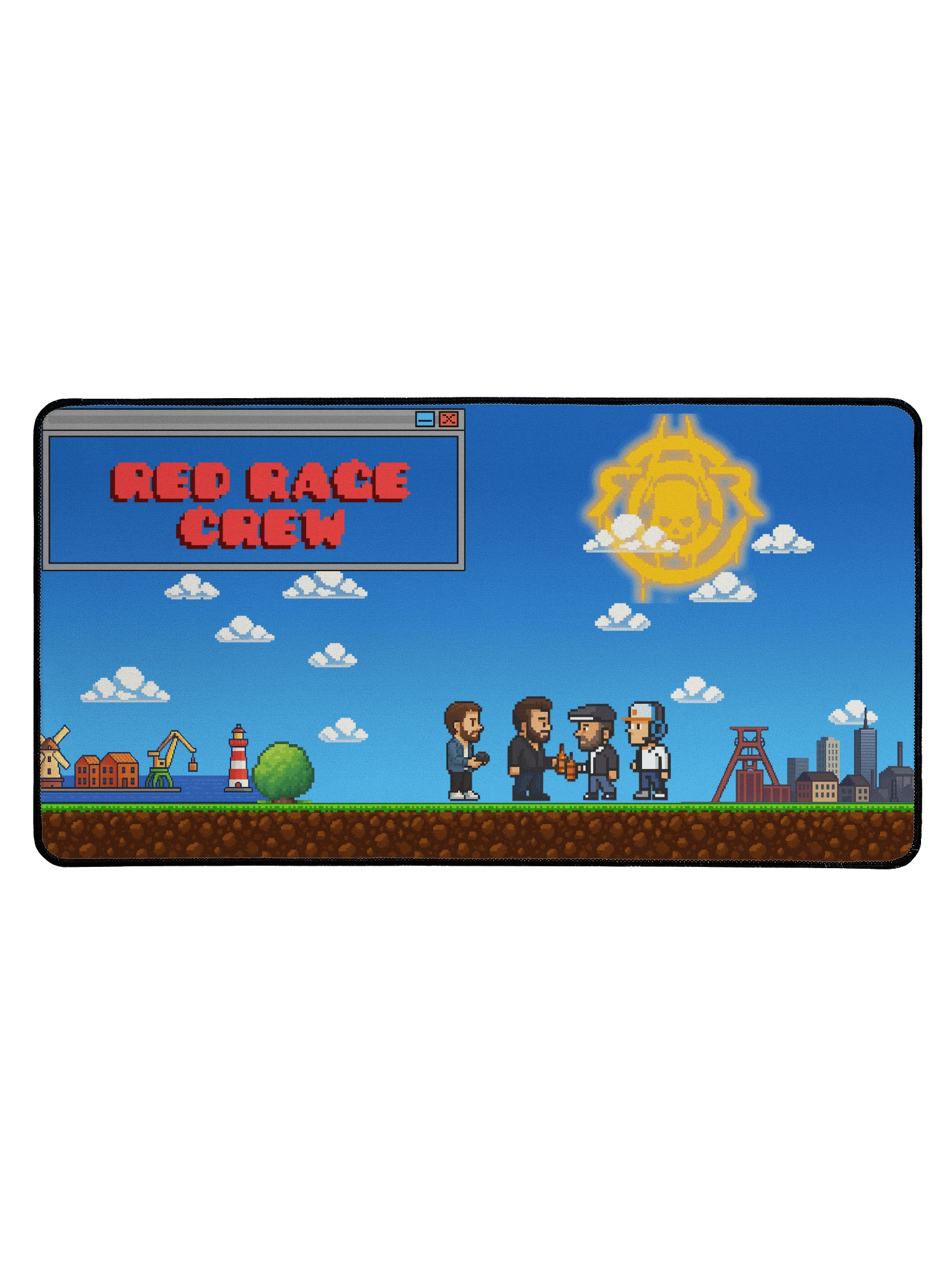 Red Rage Crew – Pixel Deskmat XXL 40cm × 80cm (Open World Edition) product image (1)