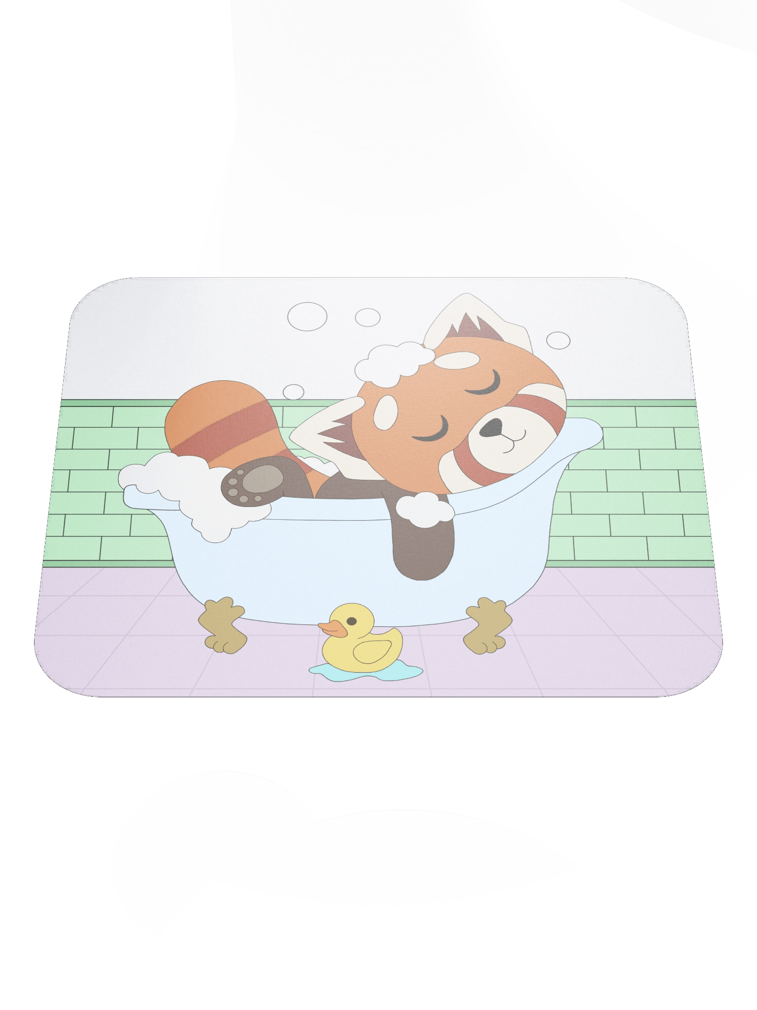 Red Panda Tub Time Mousepad product image (1)
