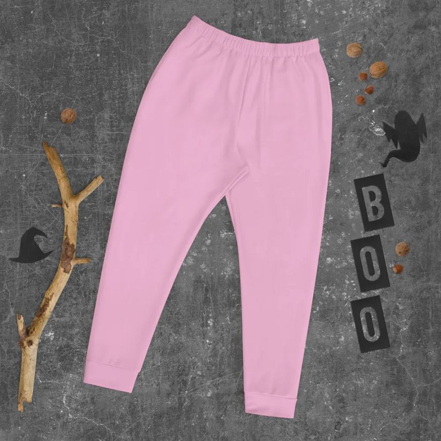 Plain Light Carnation Pink True Summer Recycled Polyester Premium Men's Joggers by Treasure Pie product image (9)