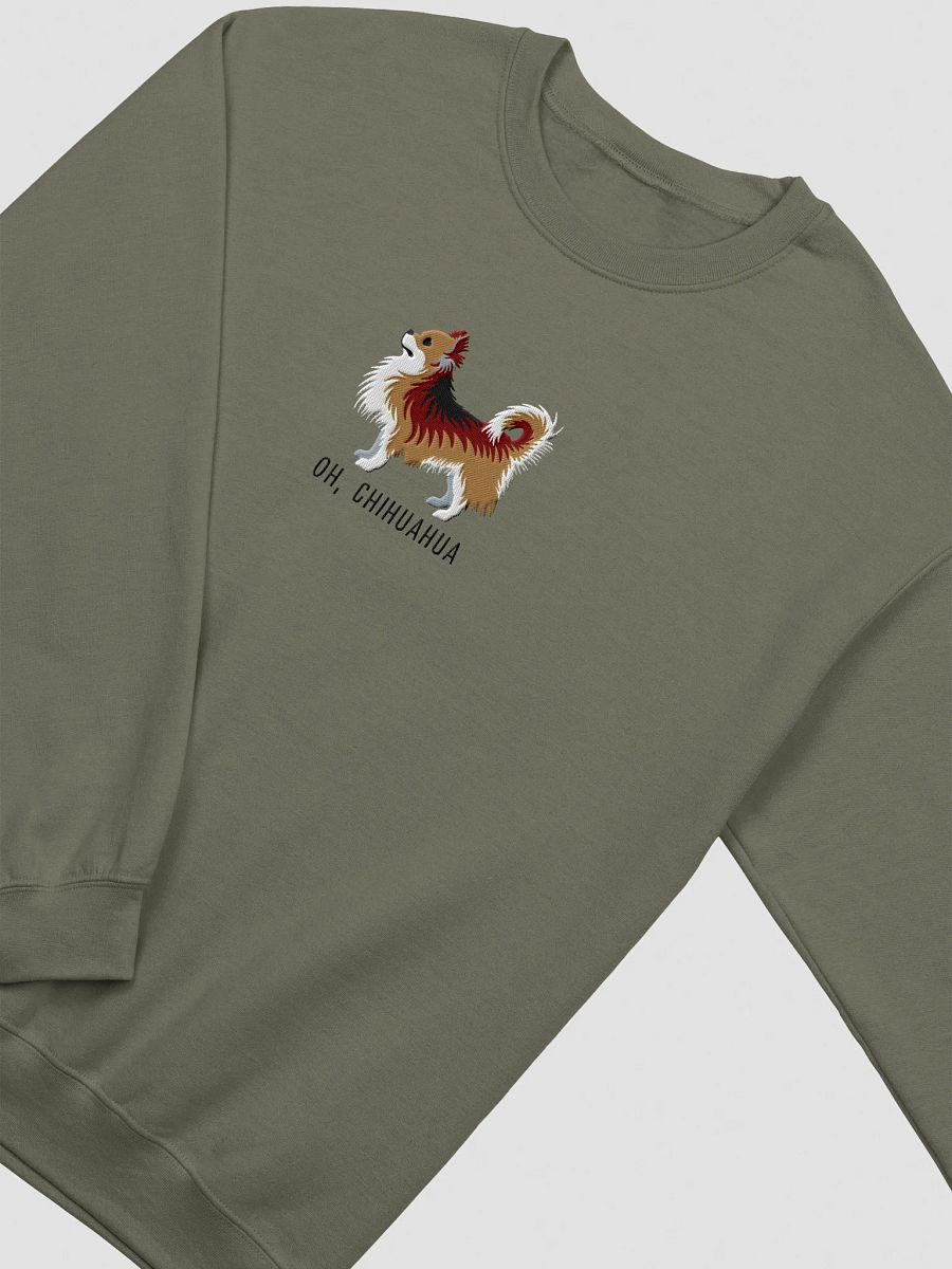 Oh, Chihuahua Sweatshirt (Embroidered) of a Longhaired Chihuahua(Sable) product image (9)