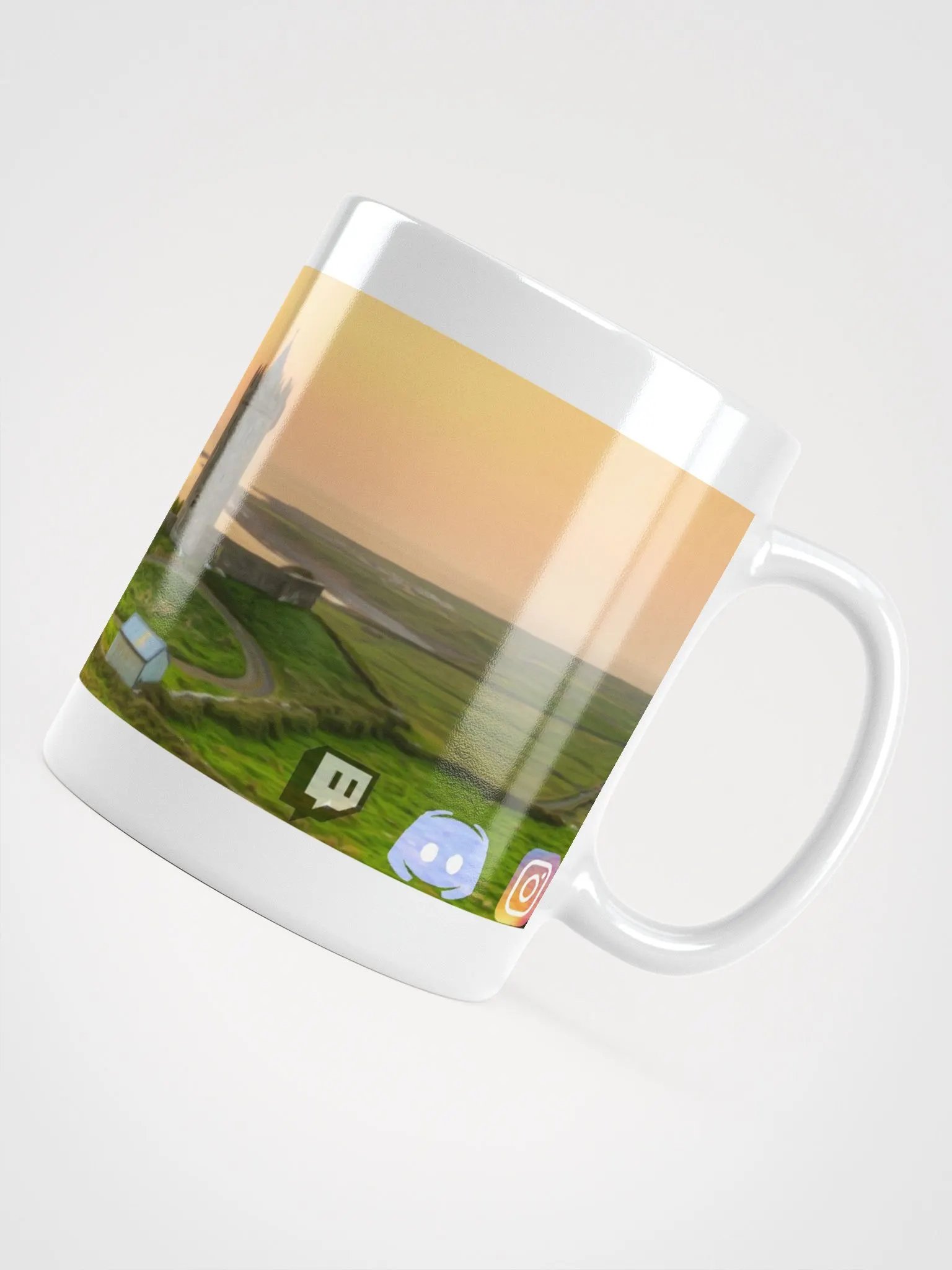 Sunset Tower White Glossy Mug product image (4)