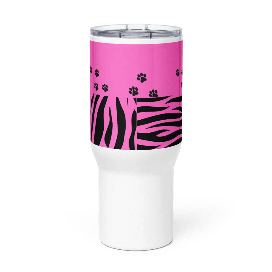 Zebra Stripes & Paw Prints Travel Mug product image (2)