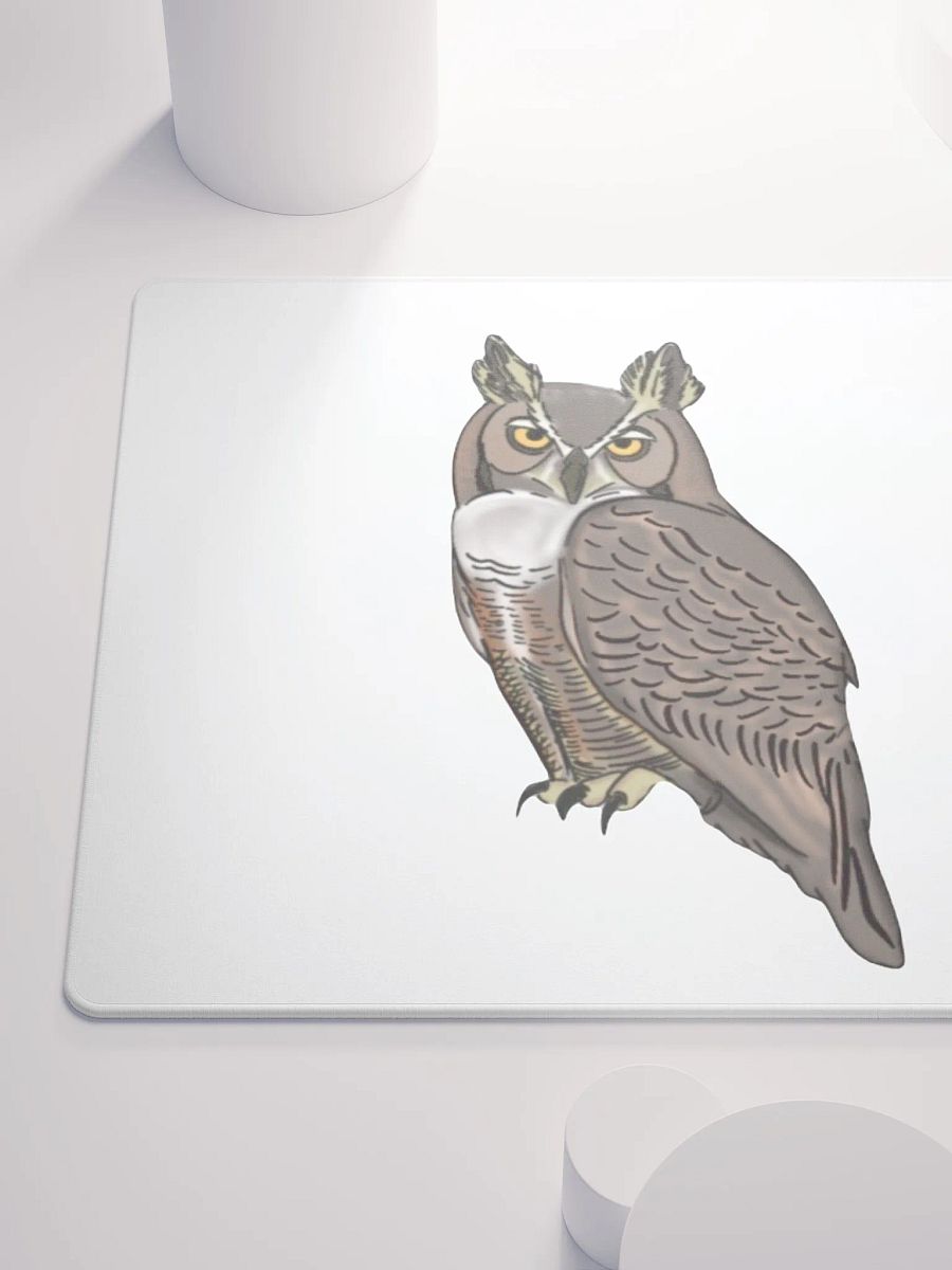 Owl Logo Gaming Mouse Pad (White) product image (6)
