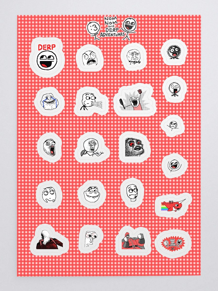 DERP Mini Stickers! (21 STICKER PACK) product image (3)