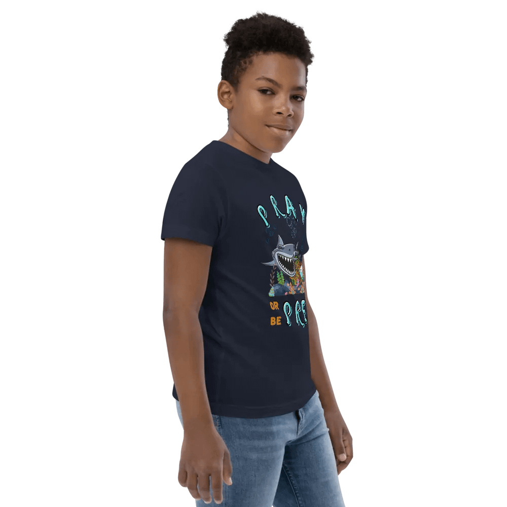 Pray Or Be Prey Funny Christian Kids T-Shirt product image (4)
