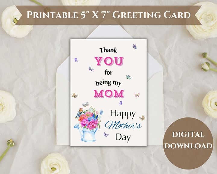 Flowers & Love Mother's Day Card product image (1)