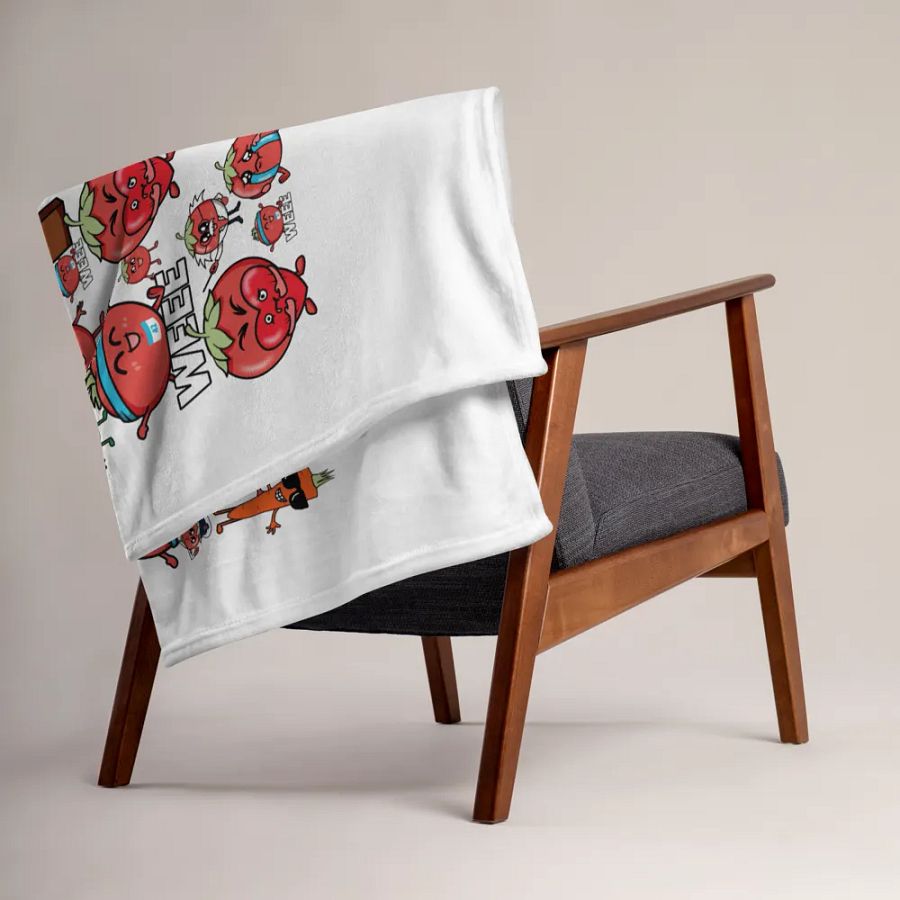 Tomato CONJUCTION Blanket| Space Tomato Gaming Throw Blanket product image (3)