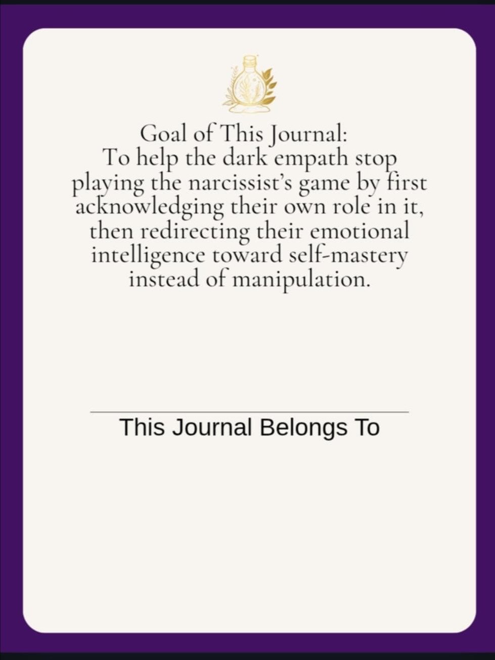 Narcissist Meets Dark Empath: A Shadow Work Journal for Reclaiming Your Power product image (2)
