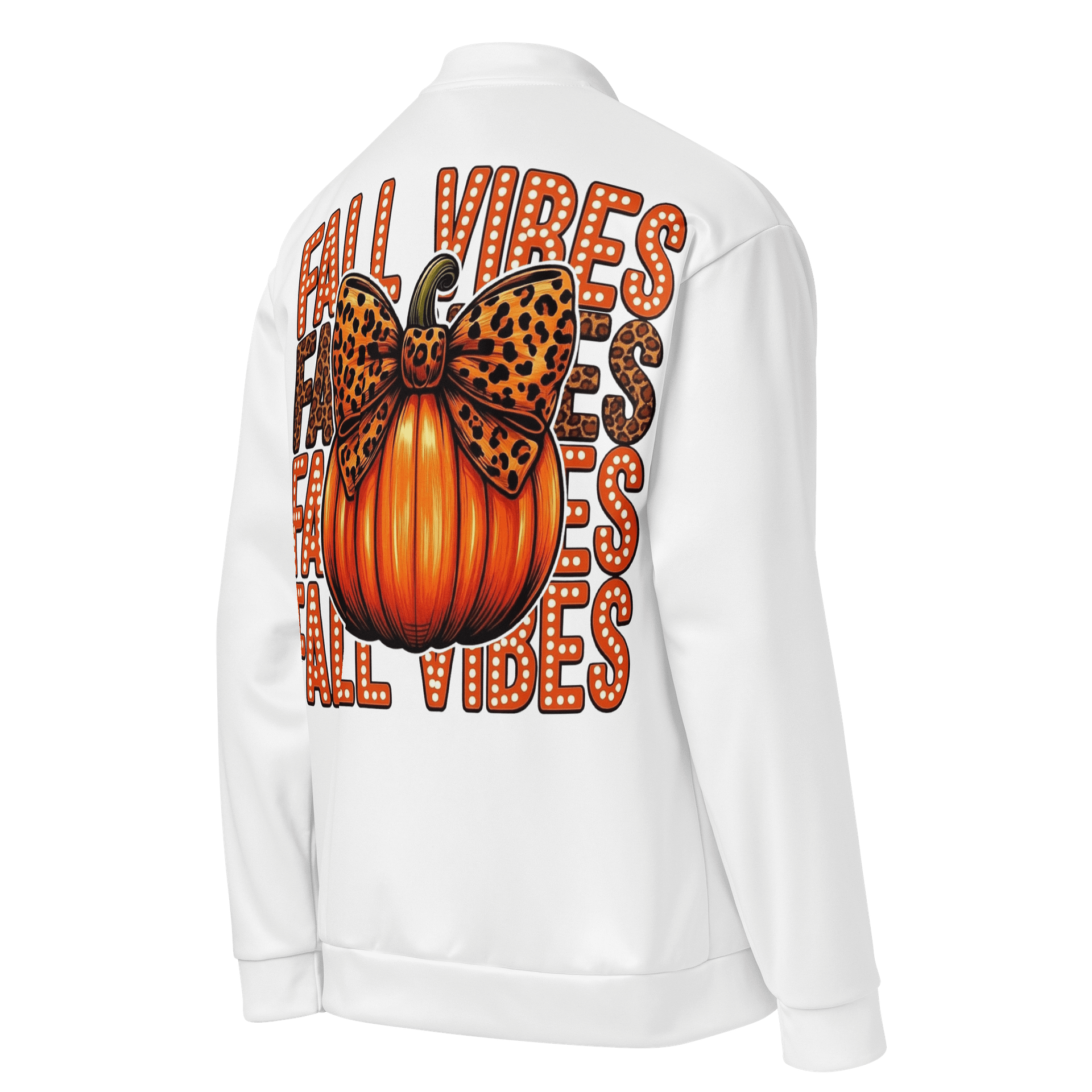 Fall Vibes Leopard Pumpkin Bomber Jacket product image (4)