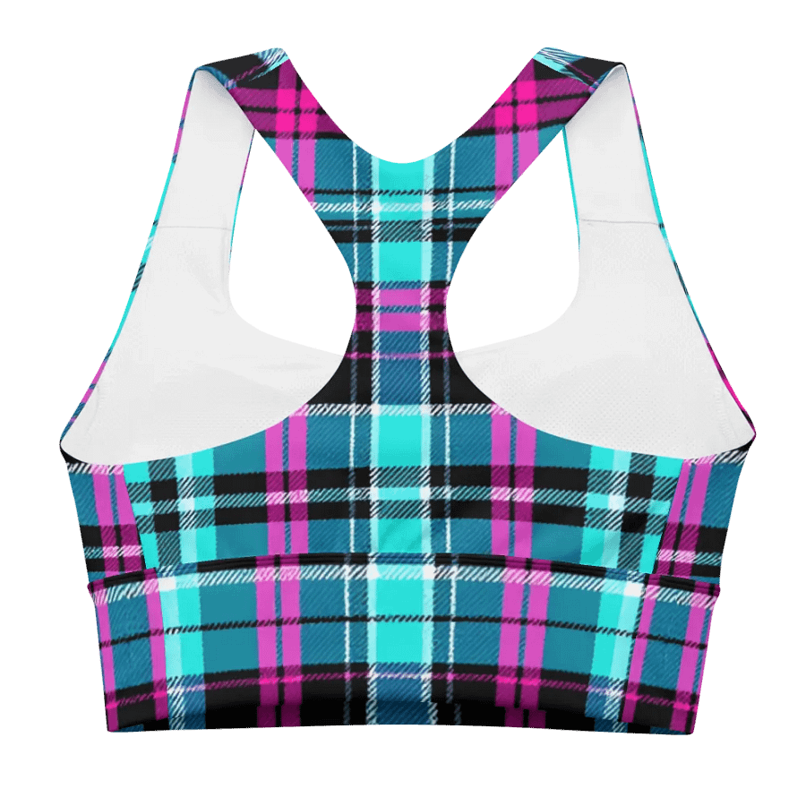 Vibrant Tartan Longline Sports Bra product image (2)