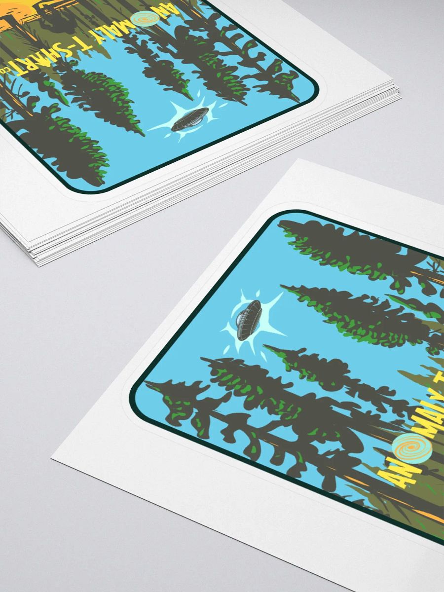 Pine Forest Bigfoot UFO Kiss Cut Stickers product image (4)