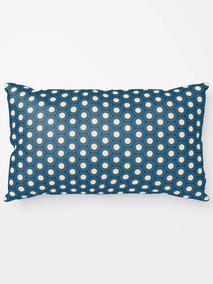 Mini Blue Pastries Topped with Whipped Cream Throw Pillow product image (1)