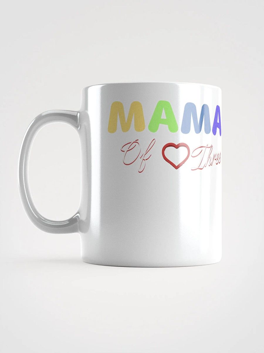Mama of Three - Loving Family Design White Mug product image (7)