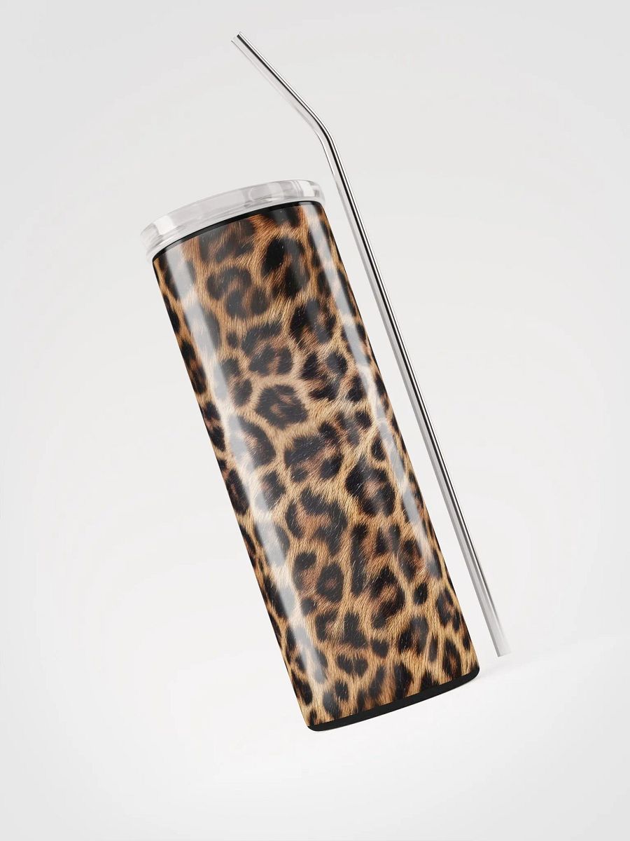 Sip in Style with Our Leopard Print Stainless Steel Tumbler | Eco-Friendly 20 oz Tumbler with Reusable Straw Included! product image (3)