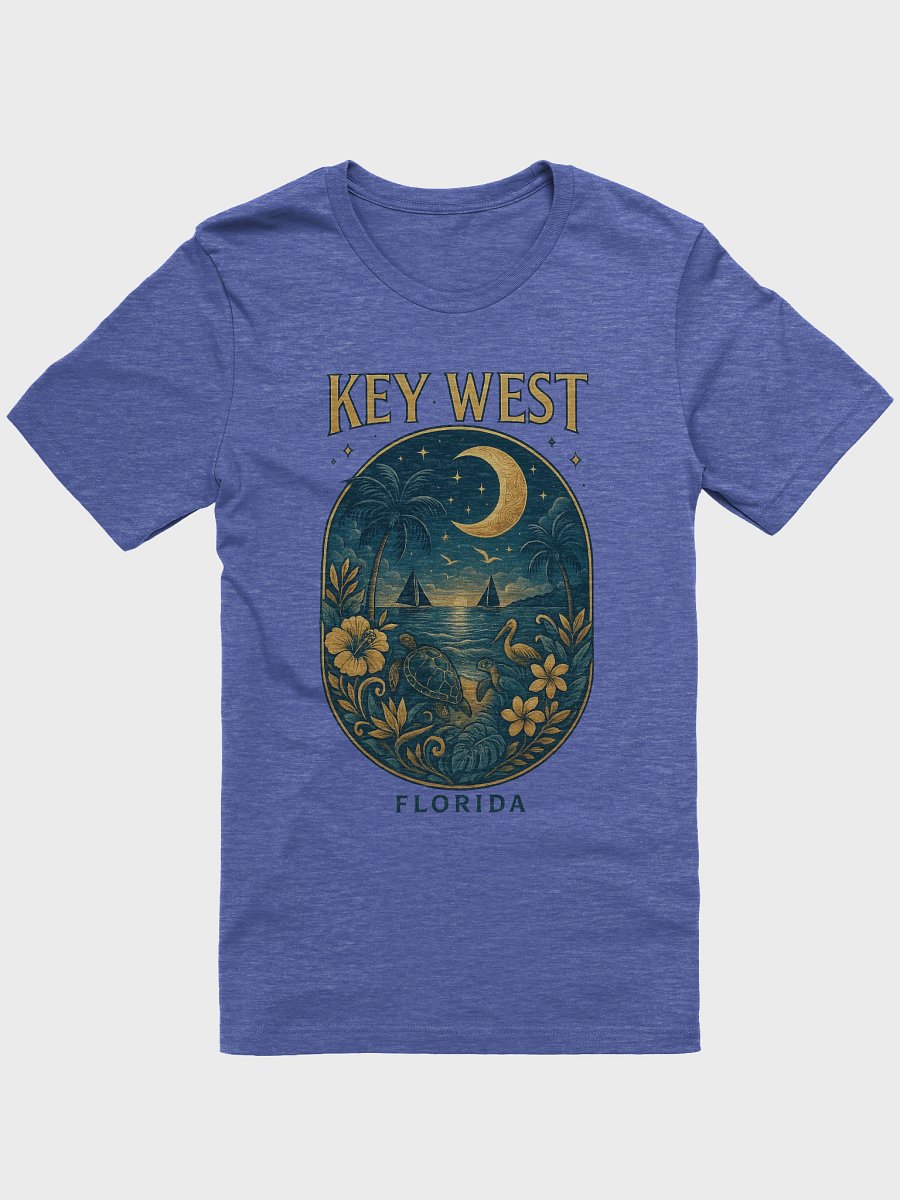 Key West Tropical T-Shirt Ultra Soft Tee with Moonlight Scene product image (3)