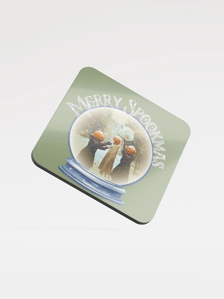 Merry Spookmas Glossed Cork Coaster product image (1)