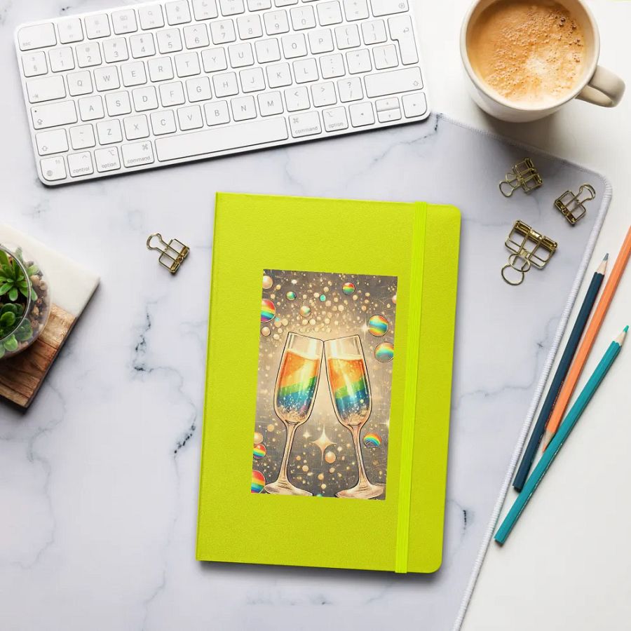 Rainbow Champagne Celebration Journal / Guestbook - LIME product image (8)