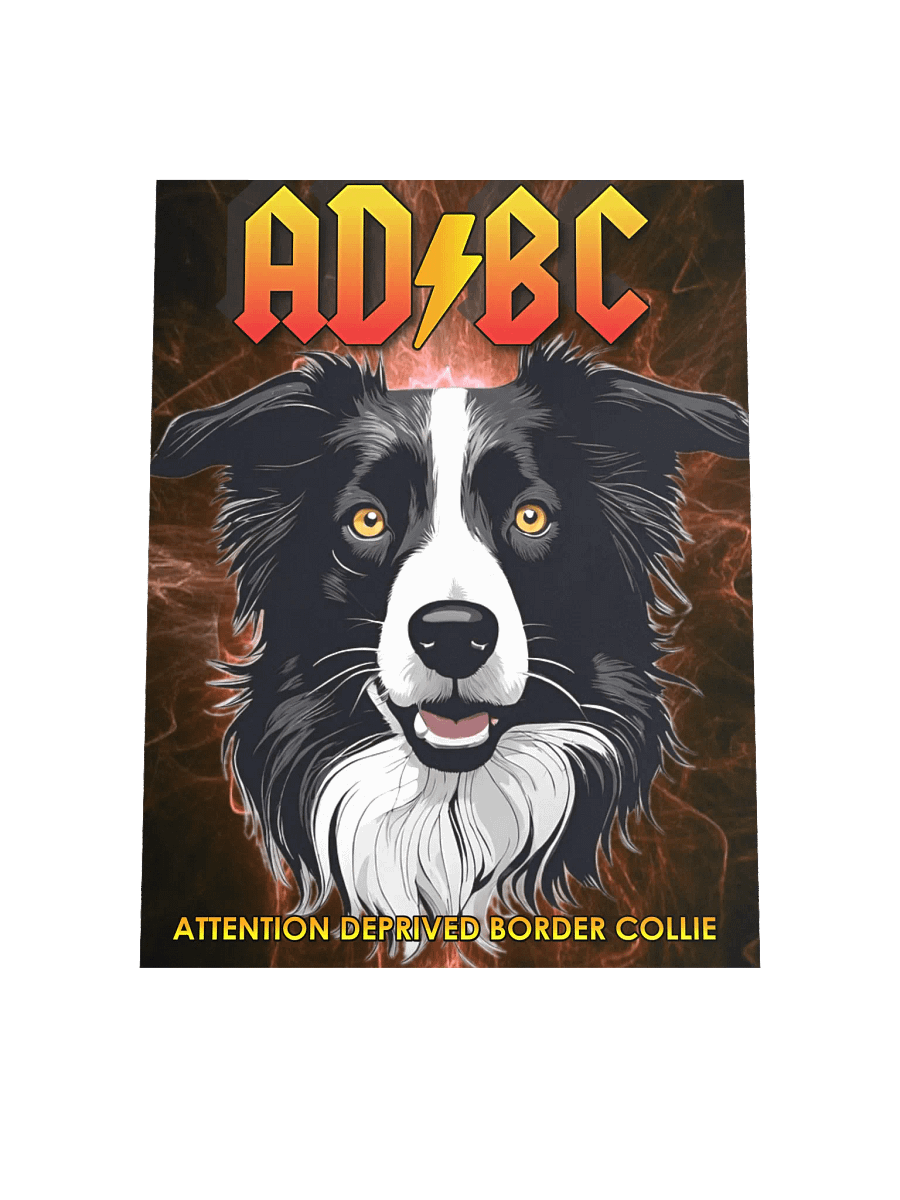 AD/BC Attention Deprived Border Collie Rock 'n' Roll Poster product image (4)