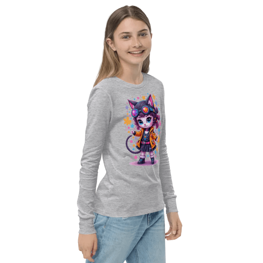 Whimsical Gadget Kitty Long Sleeve Tee product image (22)