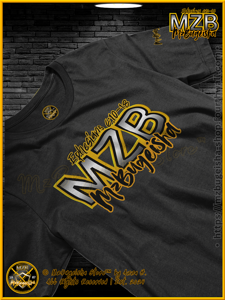 T-Shirt - MzBugeisha™ "Name Logo [V4] (blk/yellow)" Comfort T-Shirt By Anna H. product image (2)