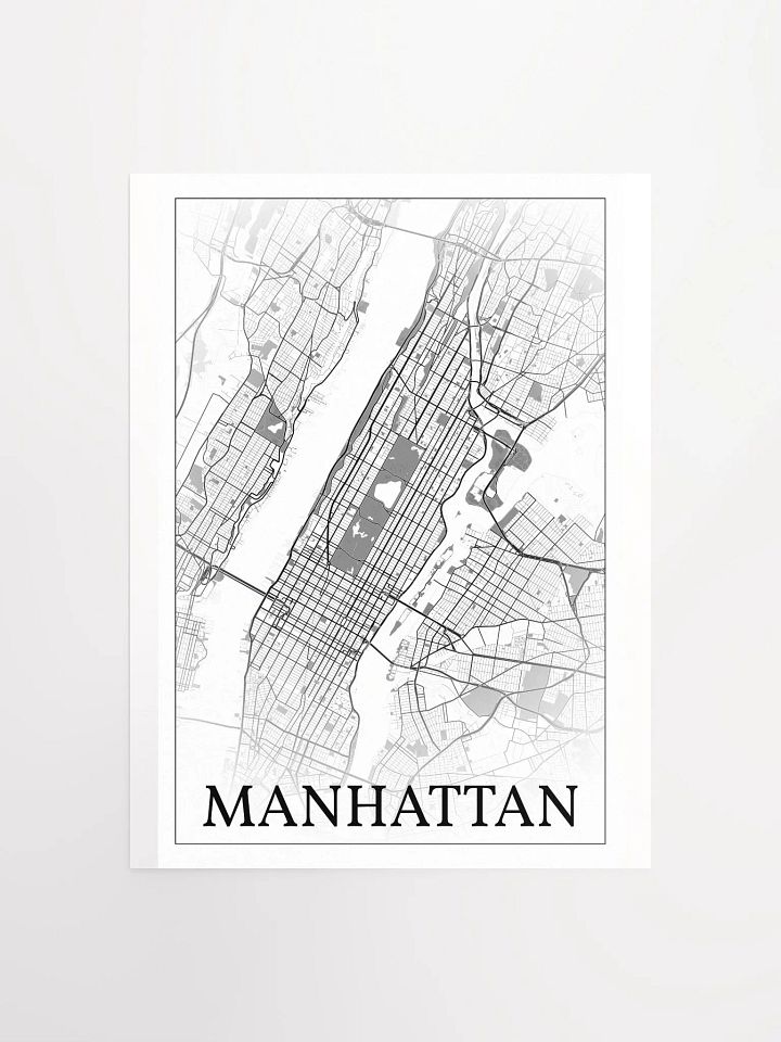Manhattan, New York City, New York, USA, city map print product image (1)