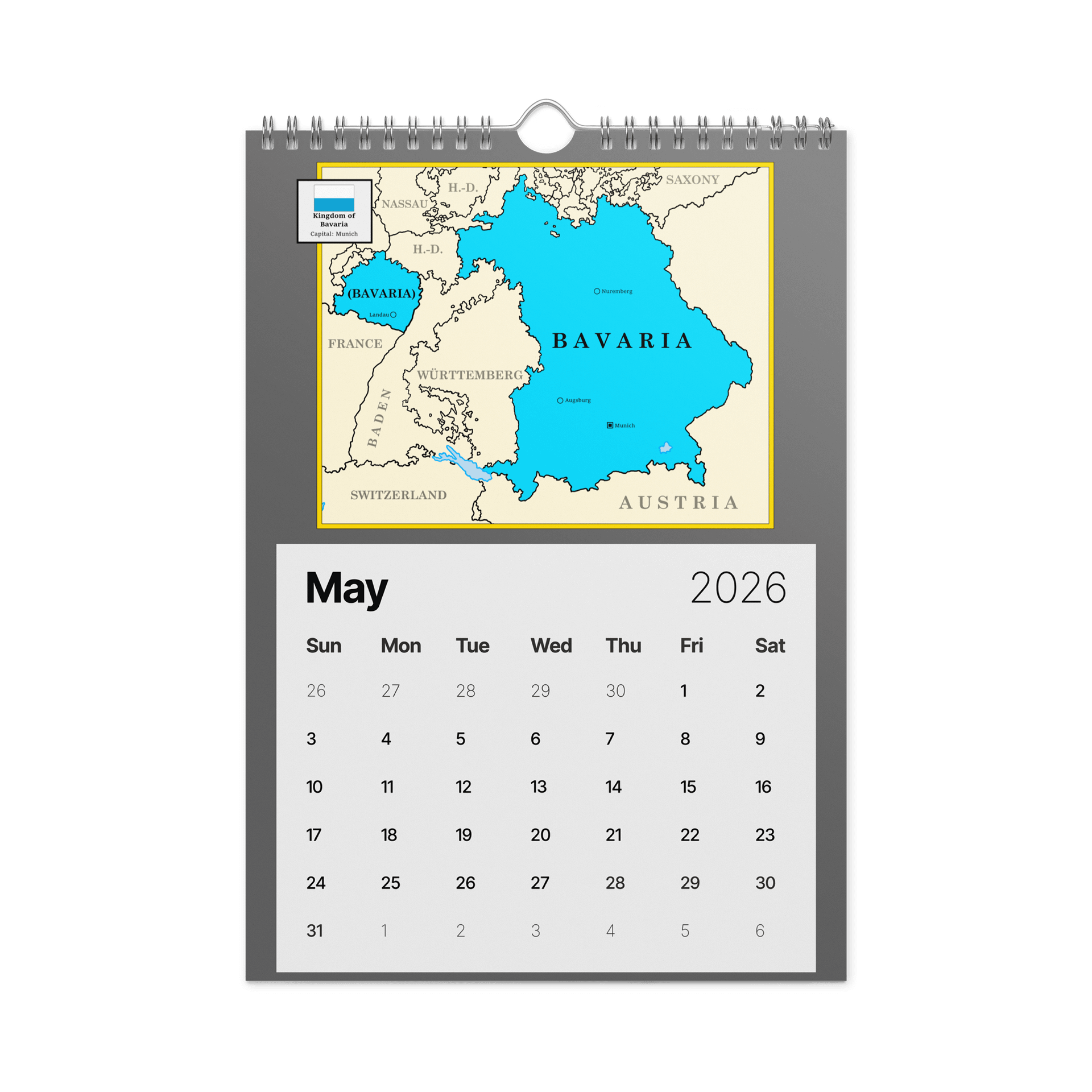 19th Century German States Calendar product image (6)