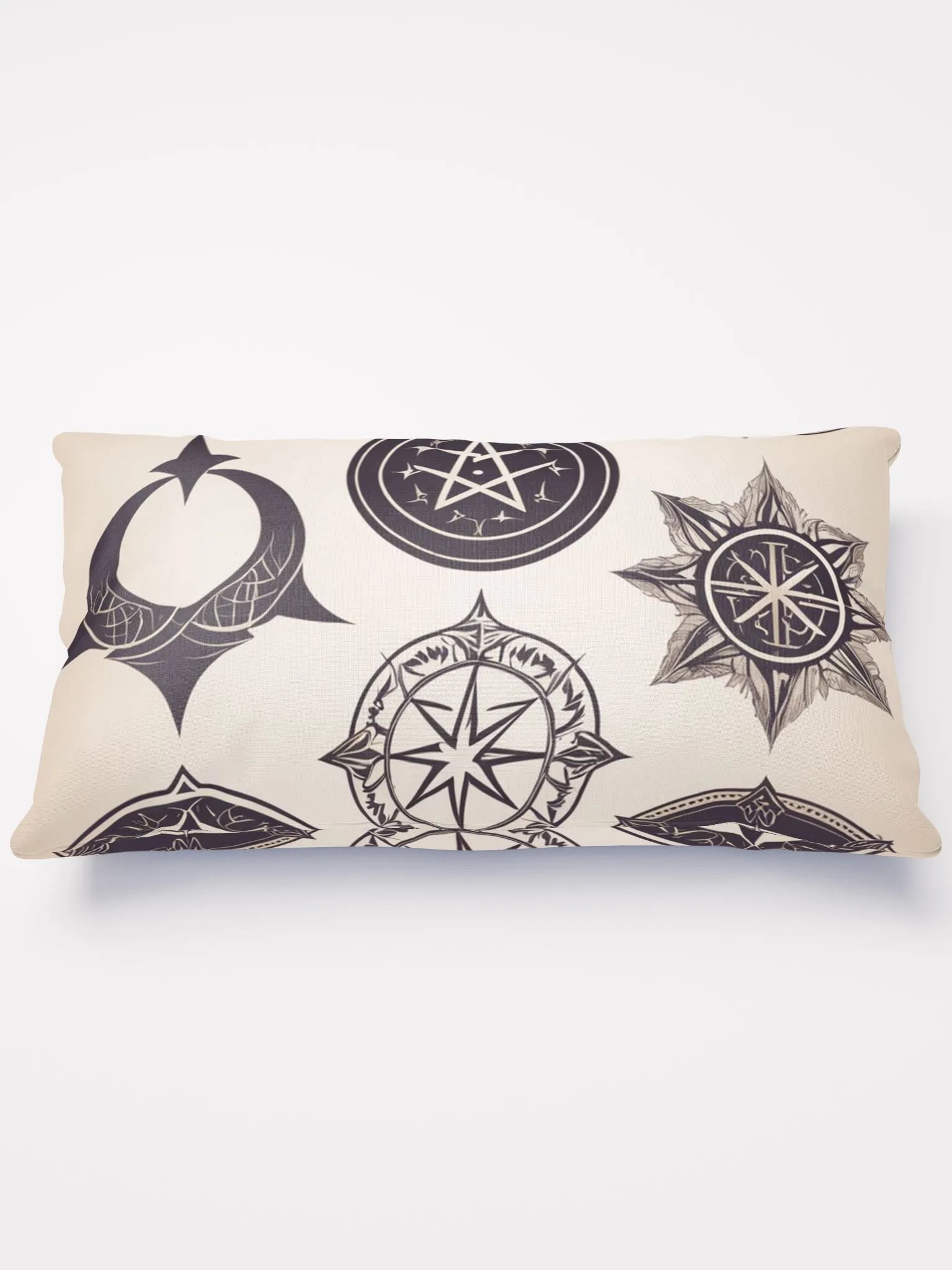 Brown and Cream Symbology Cushion product image (1)