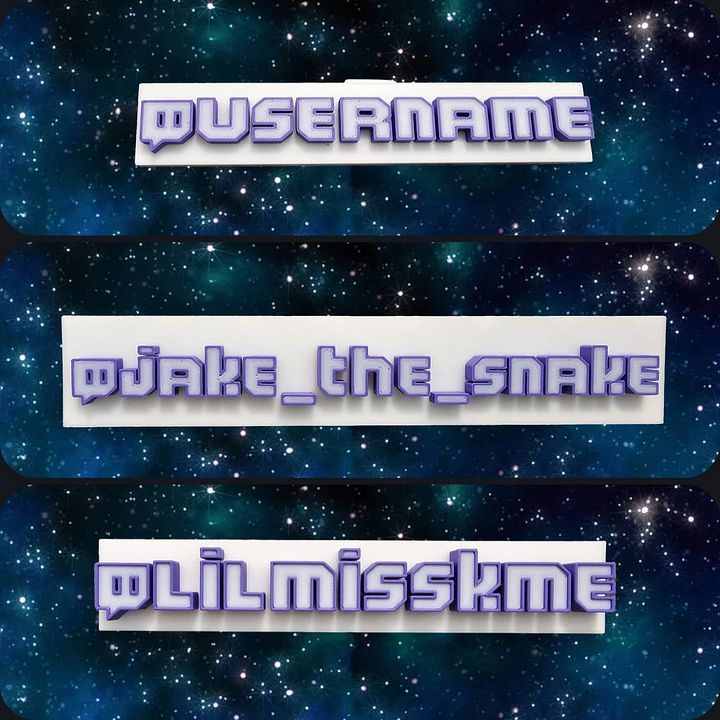 Custom 3D Printed Twitch Name Plate | Gamer Desk Sign | Streamer Display Tag product image (1)