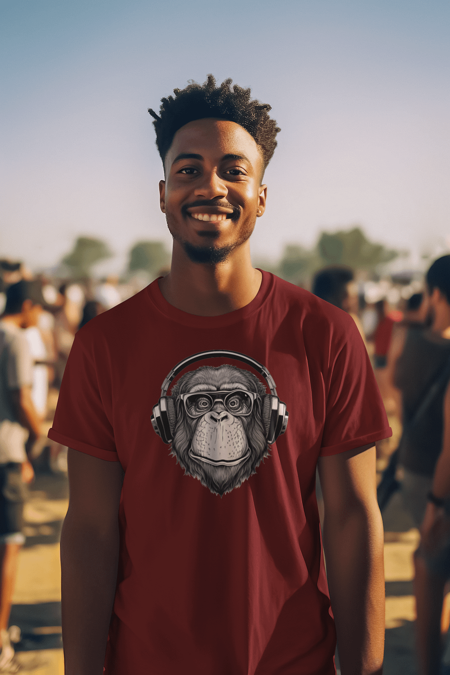 Monkey Business Mens T Shirt (Rocky Chimp) product image (1)
