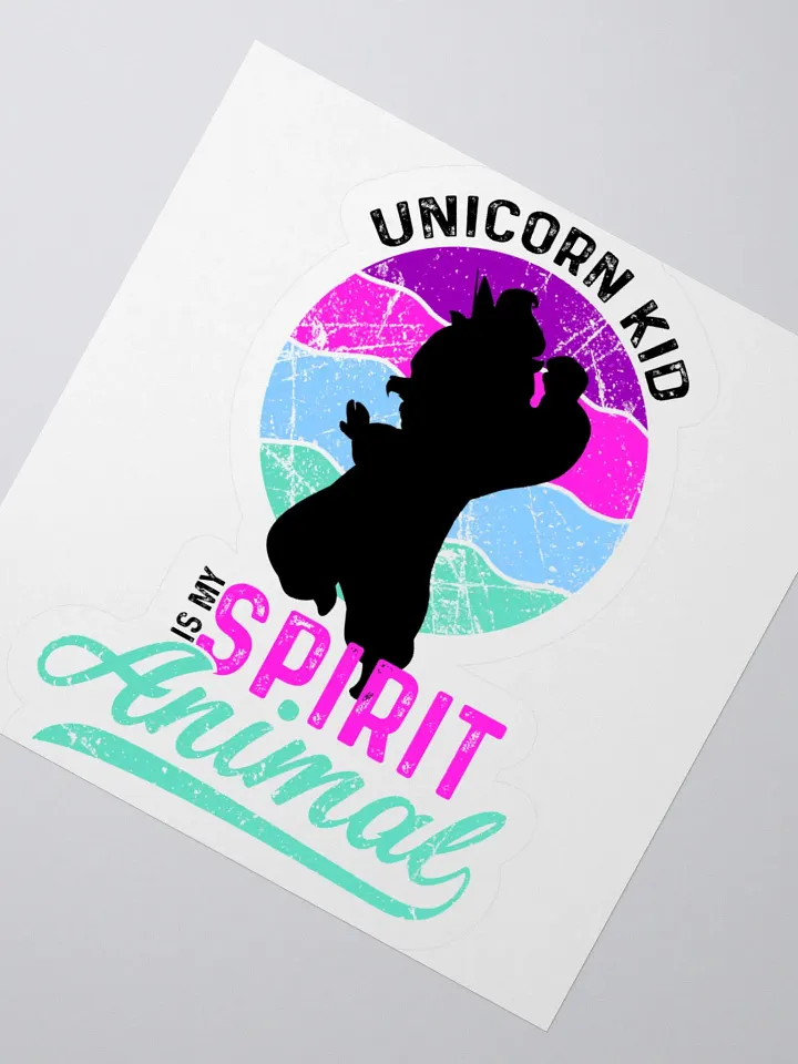 Unicorn Kid Is My Spirit Animal Kiss-Cut Sticker product image (4)