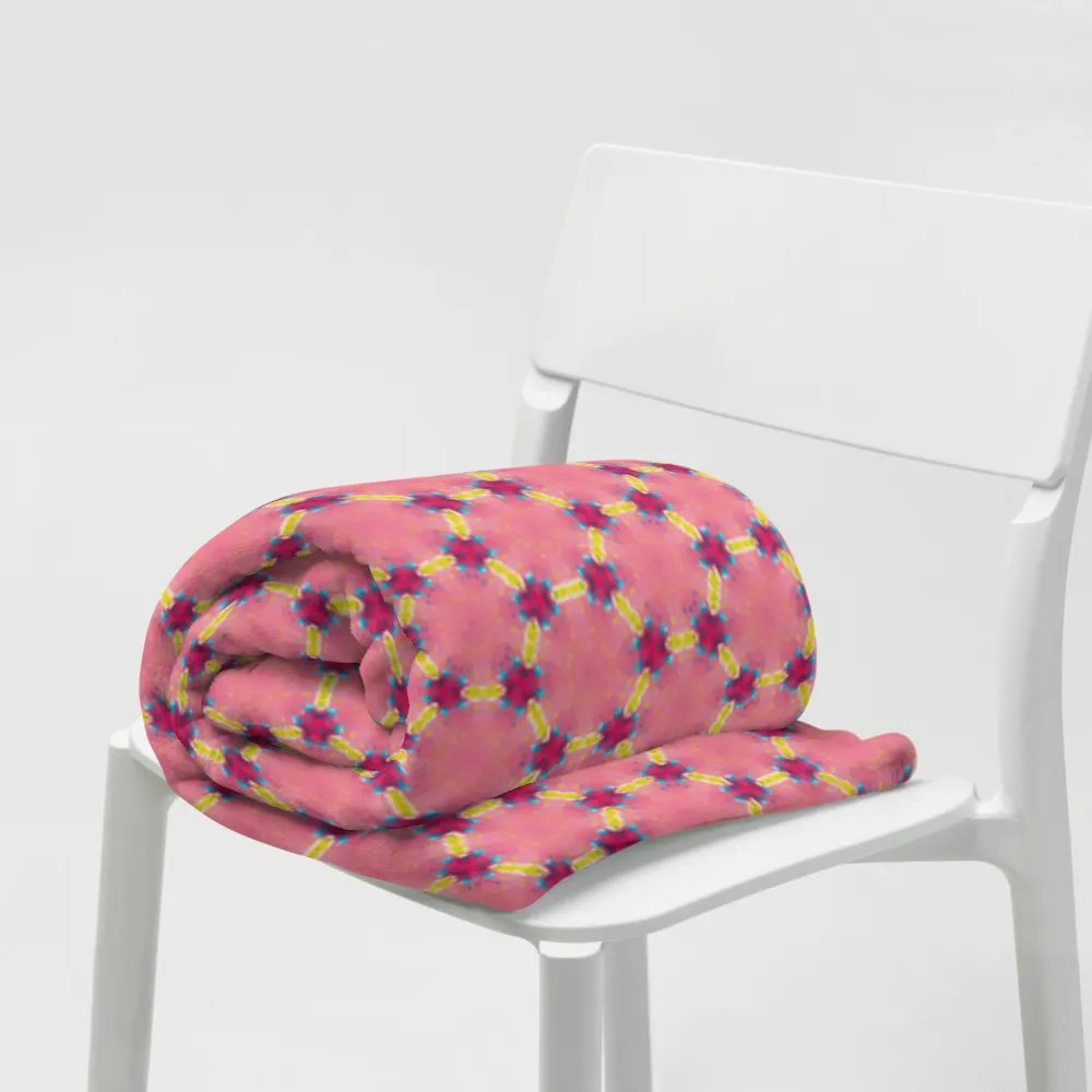 Pink Honeycomb Seamless Pattern Throw Blanket product image (2)