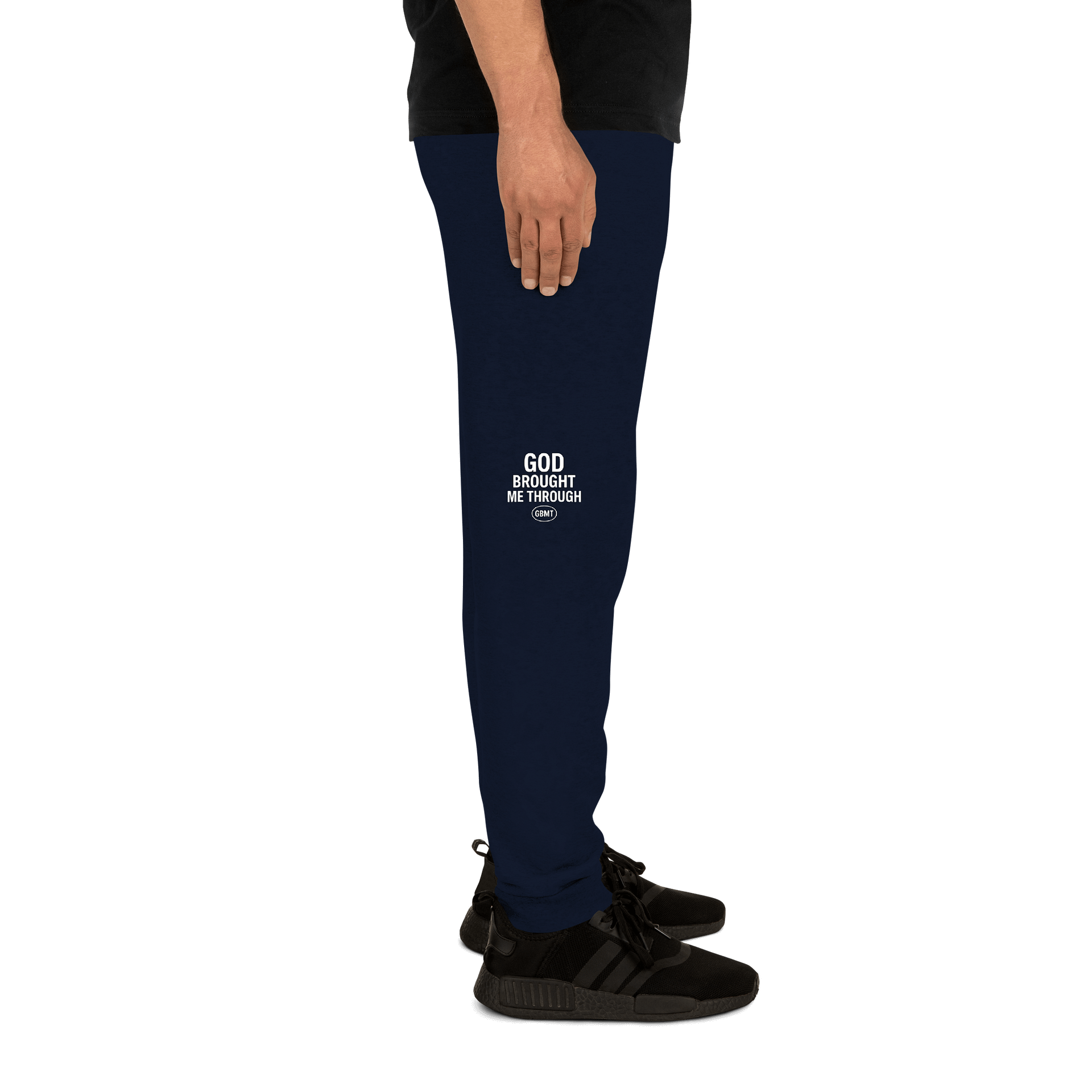 GOd Brought Me Through Joggers – Navy Blue (GBMT ) Logo Edition product image (2)