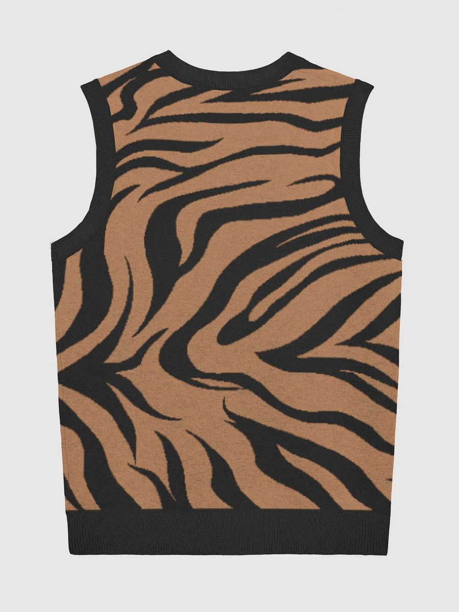 Tiger Stripe Knitted V-Neck Vest product image (2)
