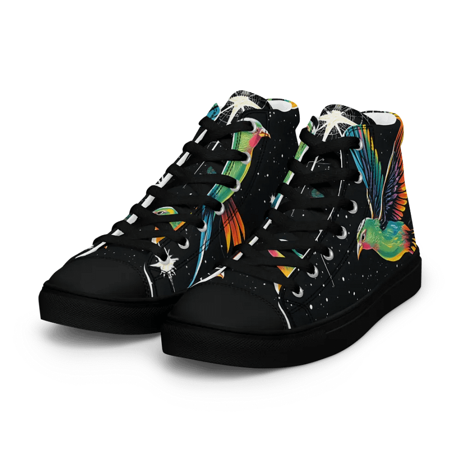 Celestial Flight women's High Top Canvas Shoes product image (6)