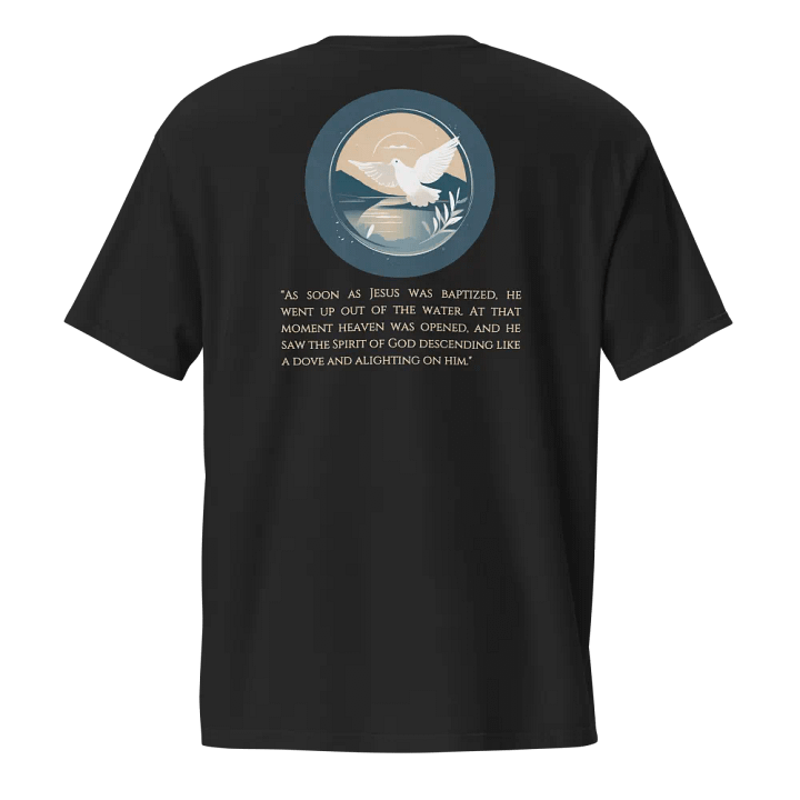 Spirit's Descent Christian Pocket T-Shirt | Matthew 3:16 product image (1)