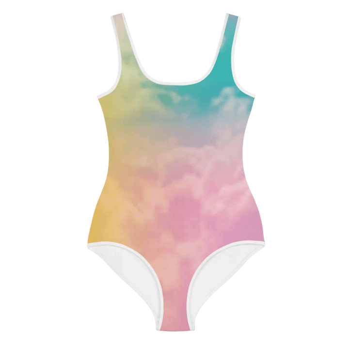 Blur cloud rainbow Design Youth One Piece Swimsuit - V11 product image (1)