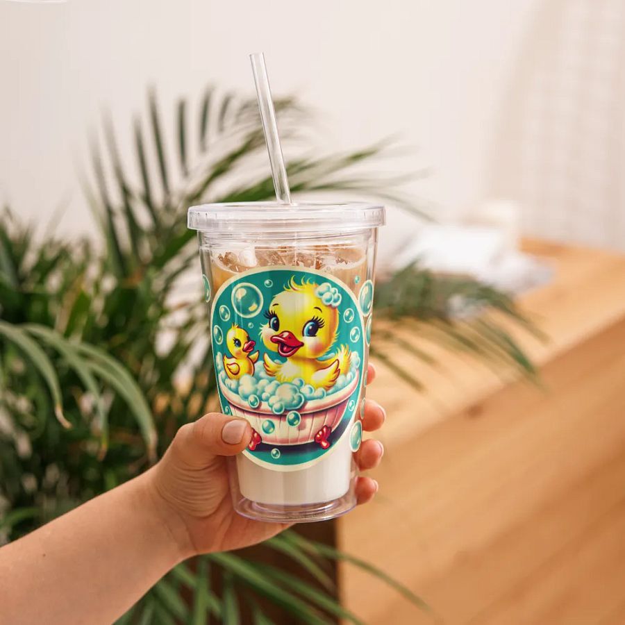 Ducky in a Bubble Bath Double Wall Tumbler product image (11)