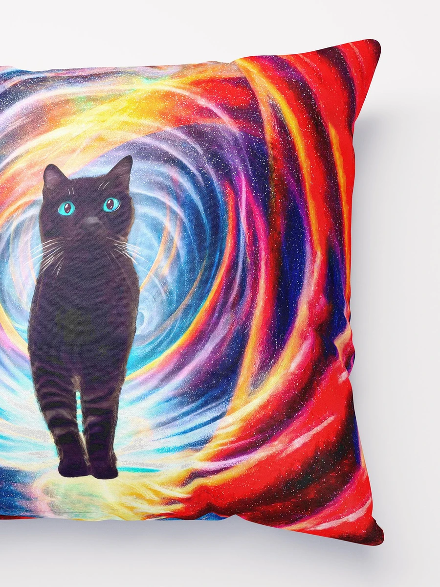 Cosmic Kitty - Black Cat Throw Pillow product image (3)